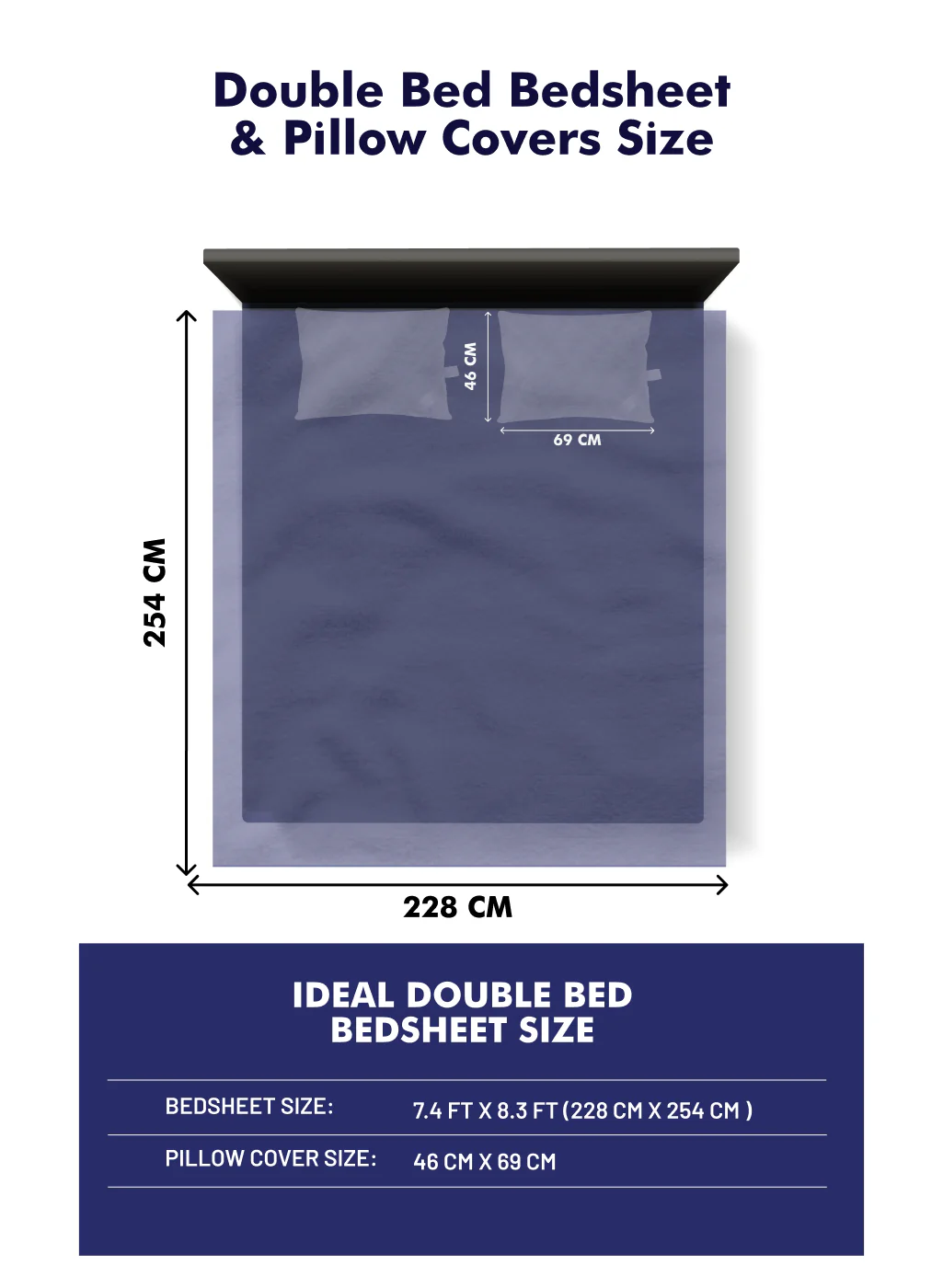 104 TC Cotton Double Bed Bedsheet with 2 Pillow Covers - Updated - Updated - Updated - Image 5