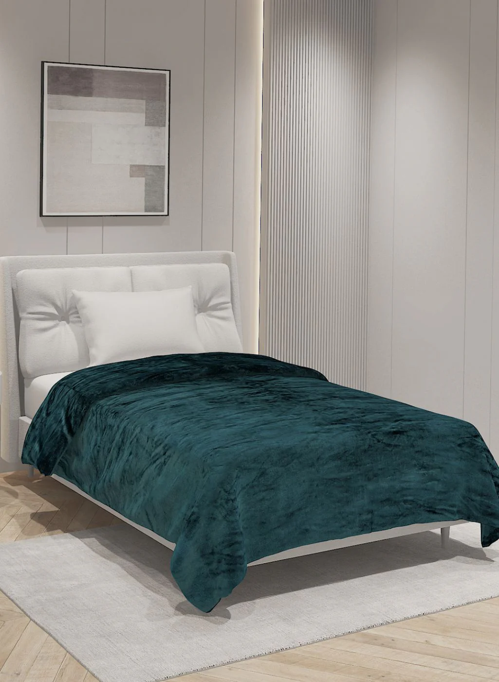 Printed Single Blanket for AC Room - 240 GSM