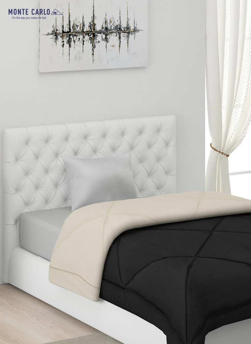 Solid Microfibre Single Comforter for Mild Winter
