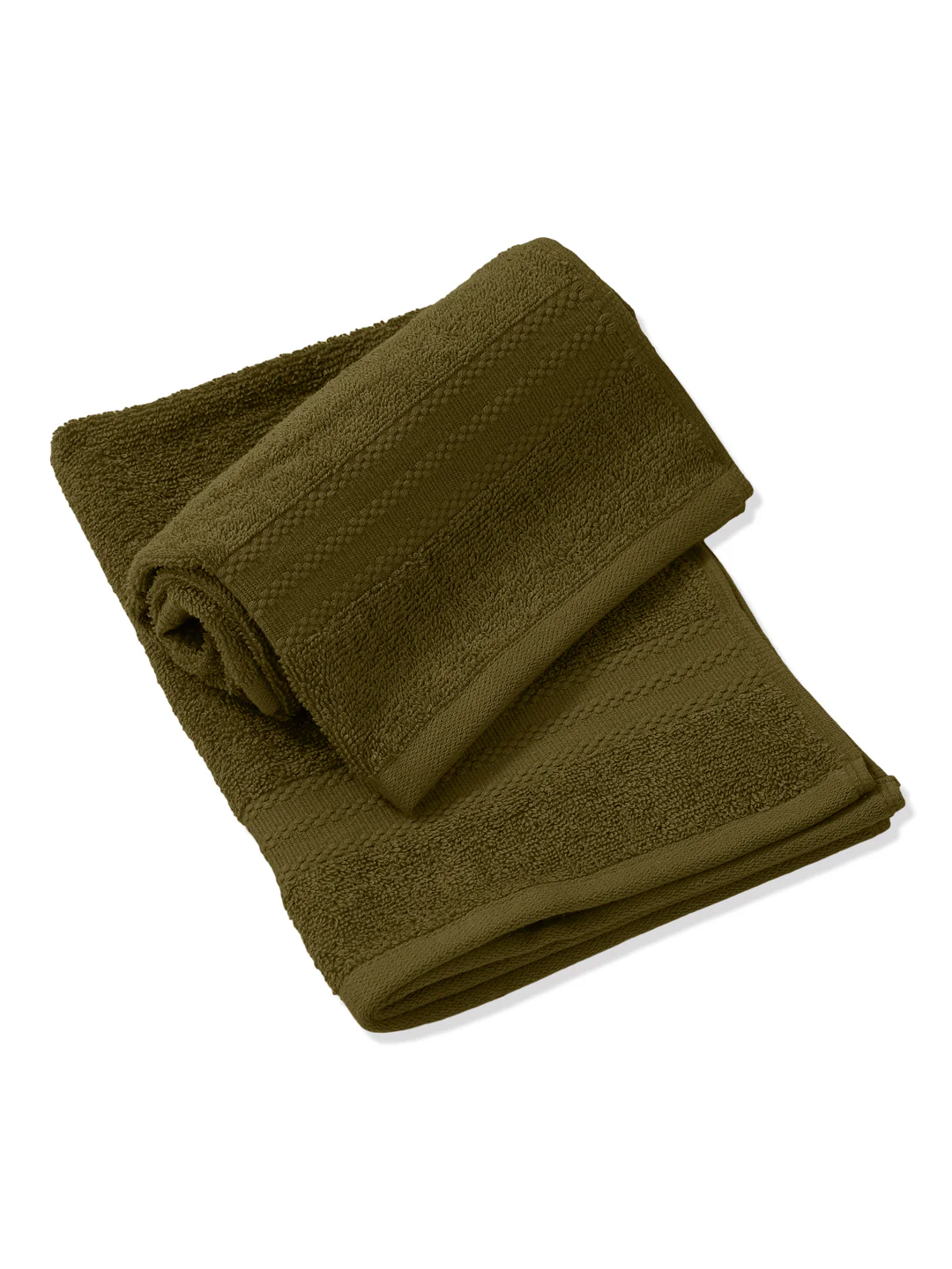 Olive Pure Cotton Solid 380 GSM Hand Towel 2 Pc Set (Jazz Collection) - Image 4