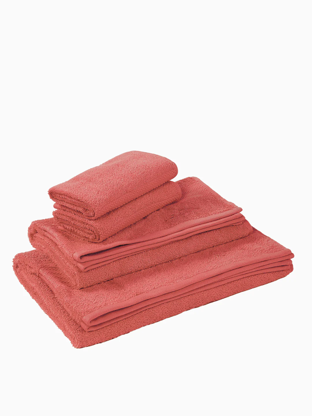 Peach Pink 100% Cotton Solid 380 GSM Bath Towel Jazz 4 Pc Set Gifting Box Pack - Image 4