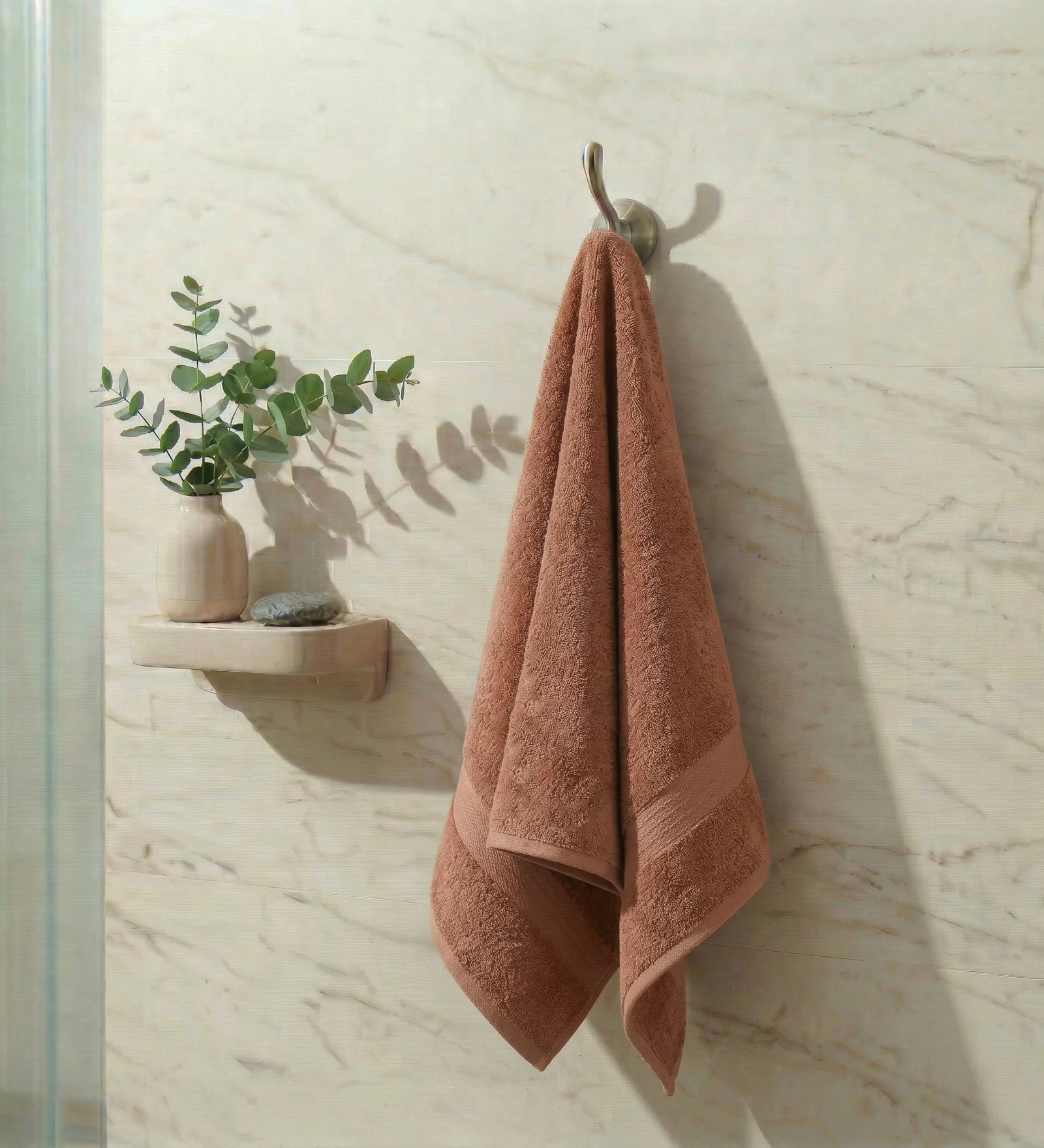Peach Pure Cotton Solid 380 GSM Bath Towel 1 Piece (Jazz Collection)