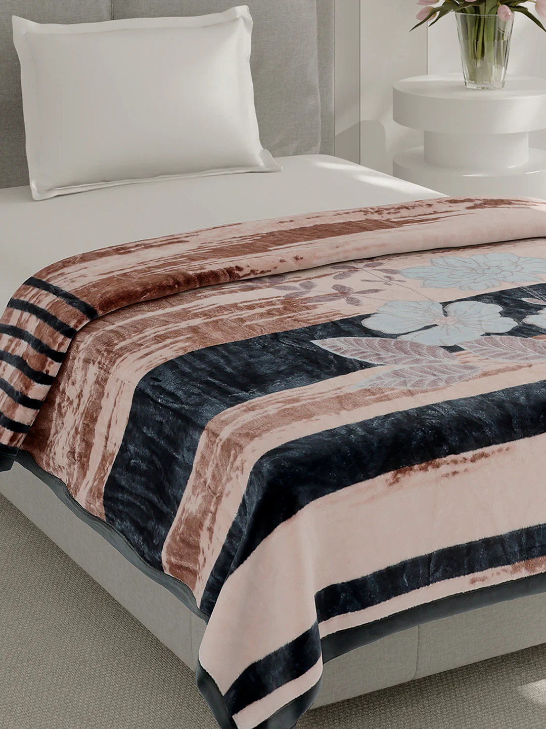 Printed Single Bed 1 Ply Blanket for Heavy Winter - (Soulmate)