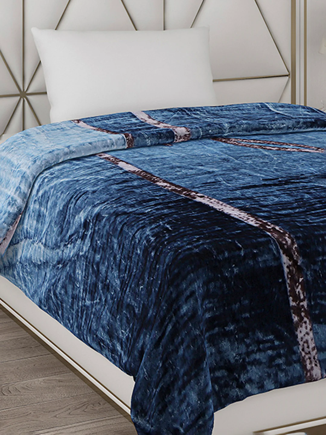 Printed Single Bed Blanket for Mild Winter -2 Ply - Image 4