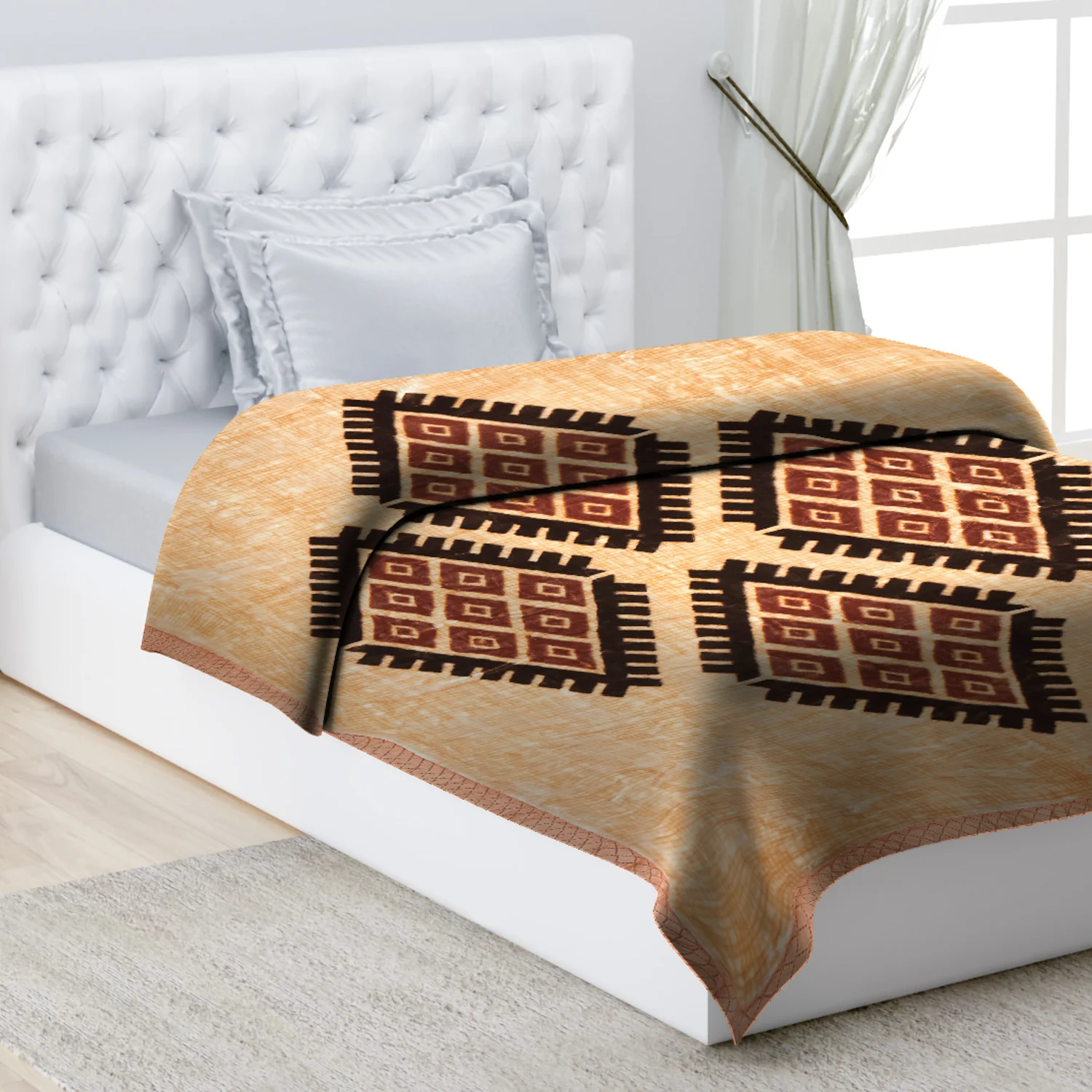 Printed Single Bed Blanket for Mild Winter -2 Ply - Image 9
