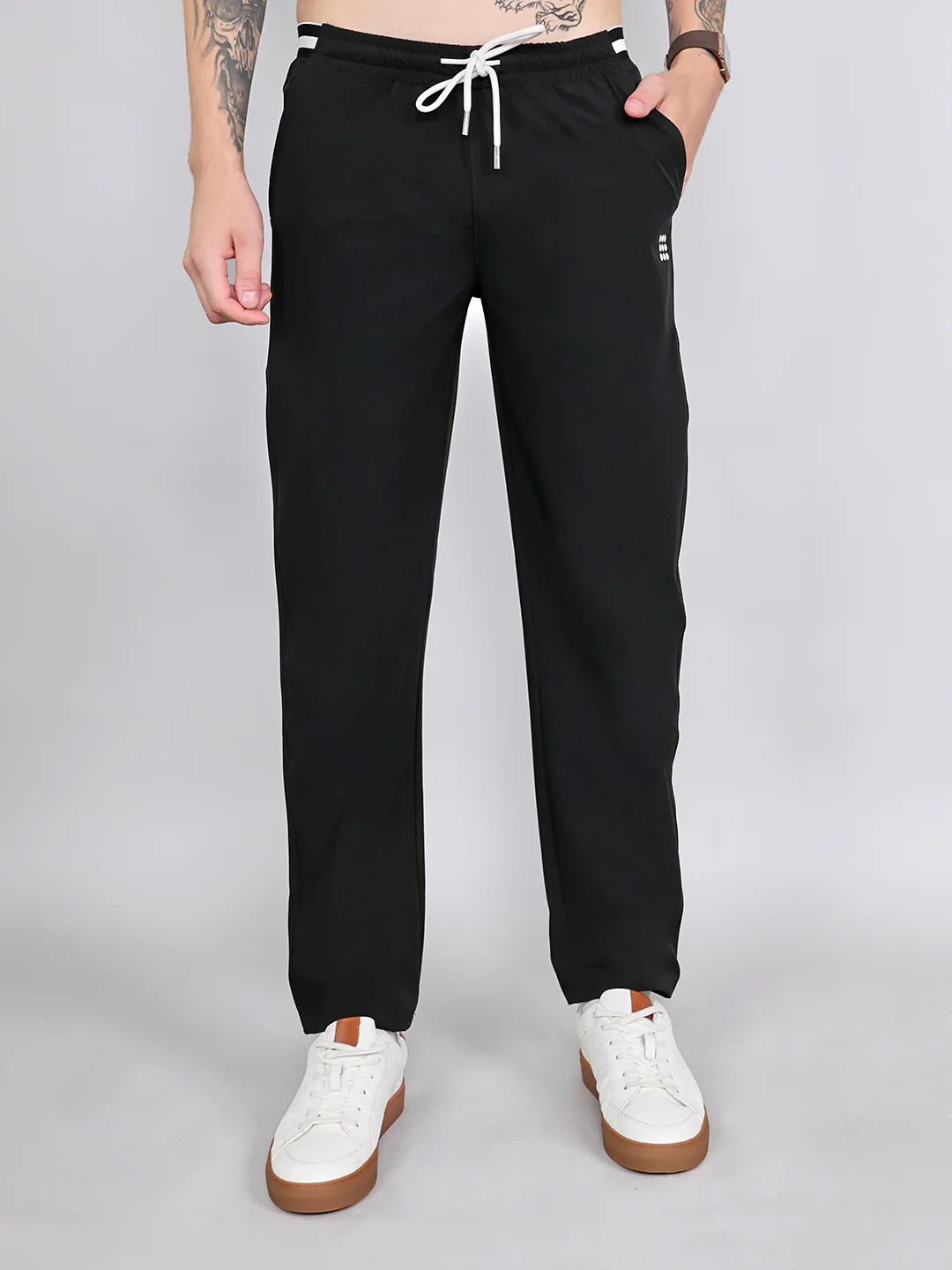 Rock.it Men Black Solid Regular Fit Lower